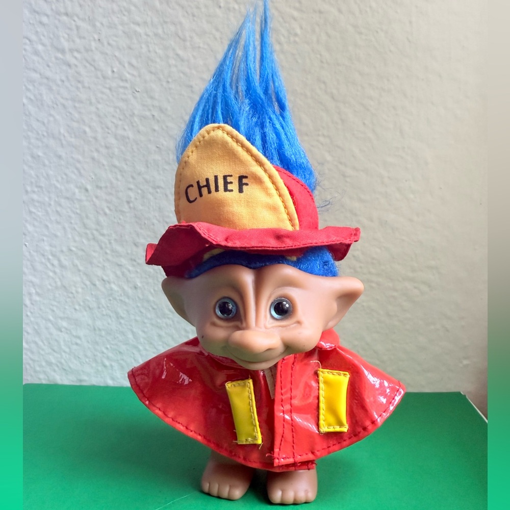 Ace Novelty Treasure Troll Fire Chief doll